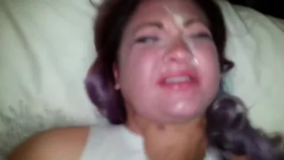 I came on the chubby woman's face